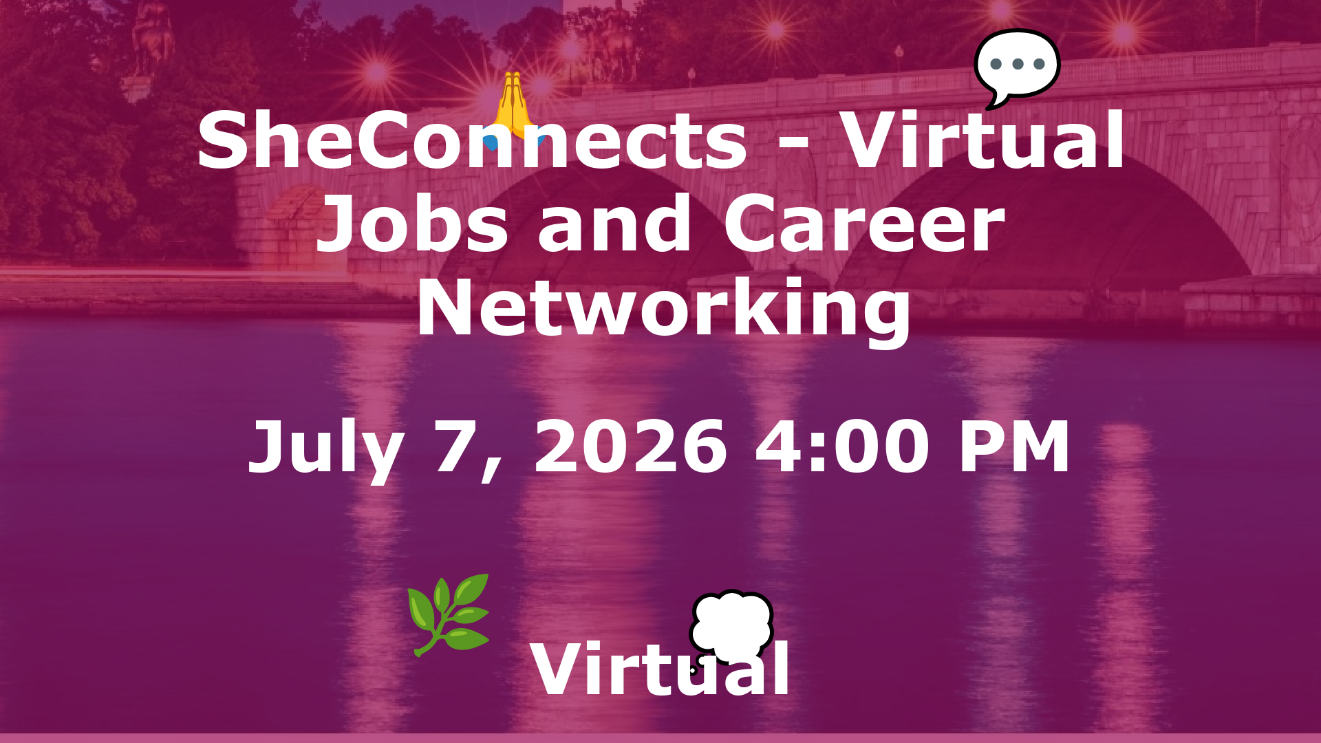 SheConnects - Virtual Jobs and Career Networking event image